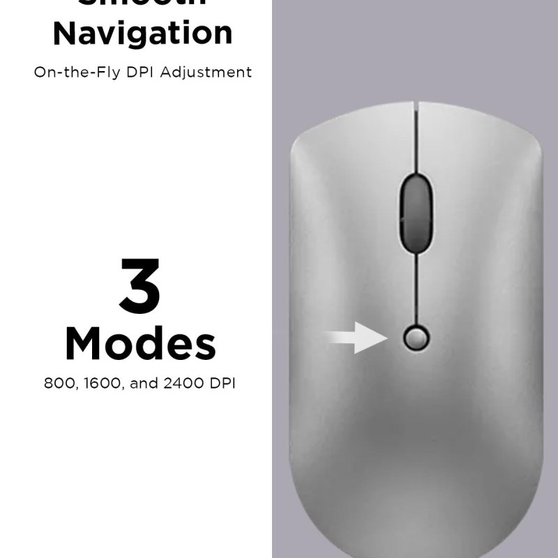 Lenovo Bluetooth Mouse GY50X88832 Silent Design Grey