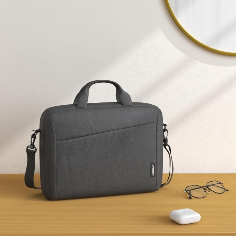 Lenovo Casual Laptop Briefcase T210 (Toploader) 39.62 cm (15.6-inch) Water Repellent Black, Sleek Design, Lightweight, Office Use, Black
