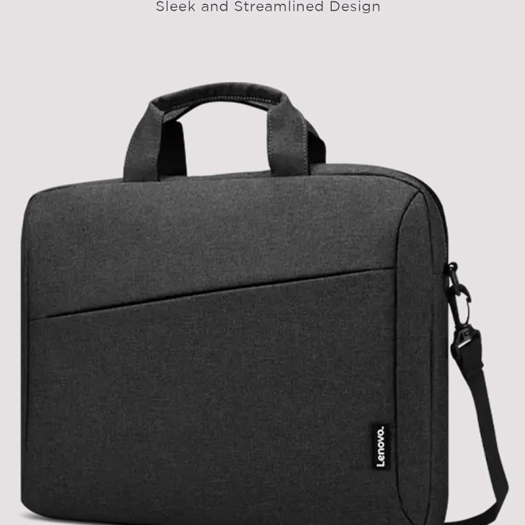 Lenovo Casual Laptop Briefcase T210 (Toploader) 39.62 cm (15.6-inch) Water Repellent Black, Sleek Design, Lightweight, Office Use, Black