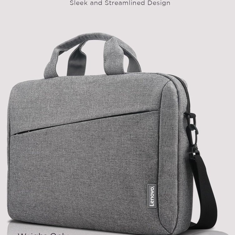 Lenovo Casual Laptop Briefcase T210 (Toploader) 39.62 cm (15.6-inch) Water Repellent Black, Sleek Design, Lightweight, Office Use, Grey