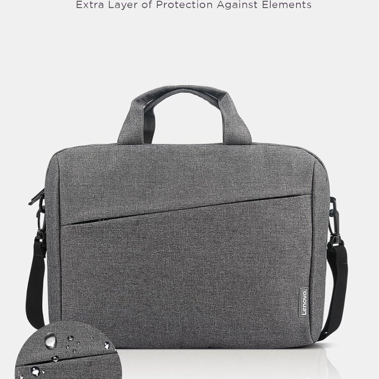 Lenovo Casual Laptop Briefcase T210 (Toploader) 39.62 cm (15.6-inch) Water Repellent Black, Sleek Design, Lightweight, Office Use, Grey