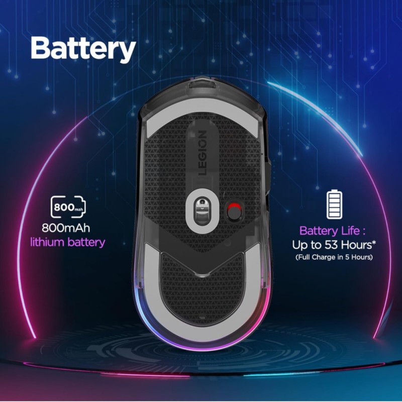 Lenovo Wireless Gaming Mouse GY51P83012 16,000 DPI Ambidextrous Black