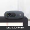 Logitech C270 HD Web Camera 720p/30fps with Noise-Reducing Mic Black