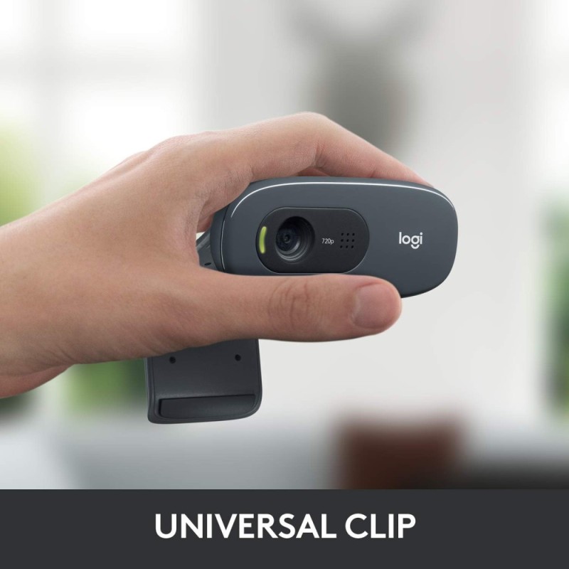 Logitech C270 HD Web Camera 720p/30fps with Noise-Reducing Mic Black