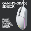 Logitech G Light Sync Gaming Mouse 8K DPI, 6 Buttons, White