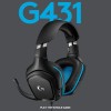 Logitech G Over Ear Headphones G431 50 mm Drivers, DTS X 2.0, Black