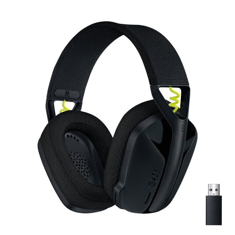 Logitech G Over Ear Headphones G435 18H Battery, Bluetooth, Black