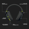 Logitech G Over Ear Headphones G435 18H Battery, Bluetooth, Black