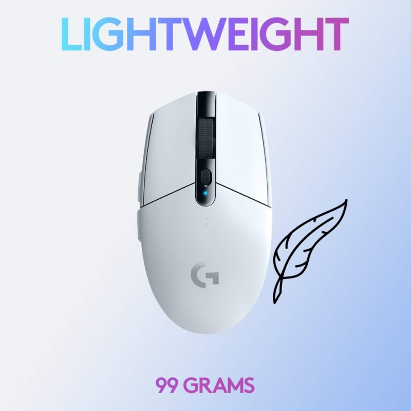 Logitech G Wireless Gaming Mouse G304 HERO Sensor 12000 DPI White