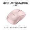 Logitech M240 Silent Bluetooth Mouse 4000 DPI Rose