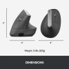 Logitech MX Vertical Wireless Mouse 4000 DPI Ergonomic Graphite