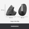 Logitech MX Vertical Wireless Mouse 4000 DPI Ergonomic Graphite