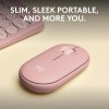 Logitech Pebble Mouse 2 M350s Bluetooth Wireless Mouse 4000 DPI Tonal Rose