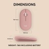 Logitech Pebble Mouse 2 M350s Bluetooth Wireless Mouse 4000 DPI Tonal Rose