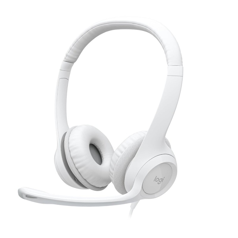 Logitech Wired Headset H390 Digital Stereo Sound, USB-A, White