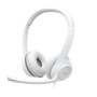 Logitech Wired Headset H390 Digital Stereo Sound, USB-A, White