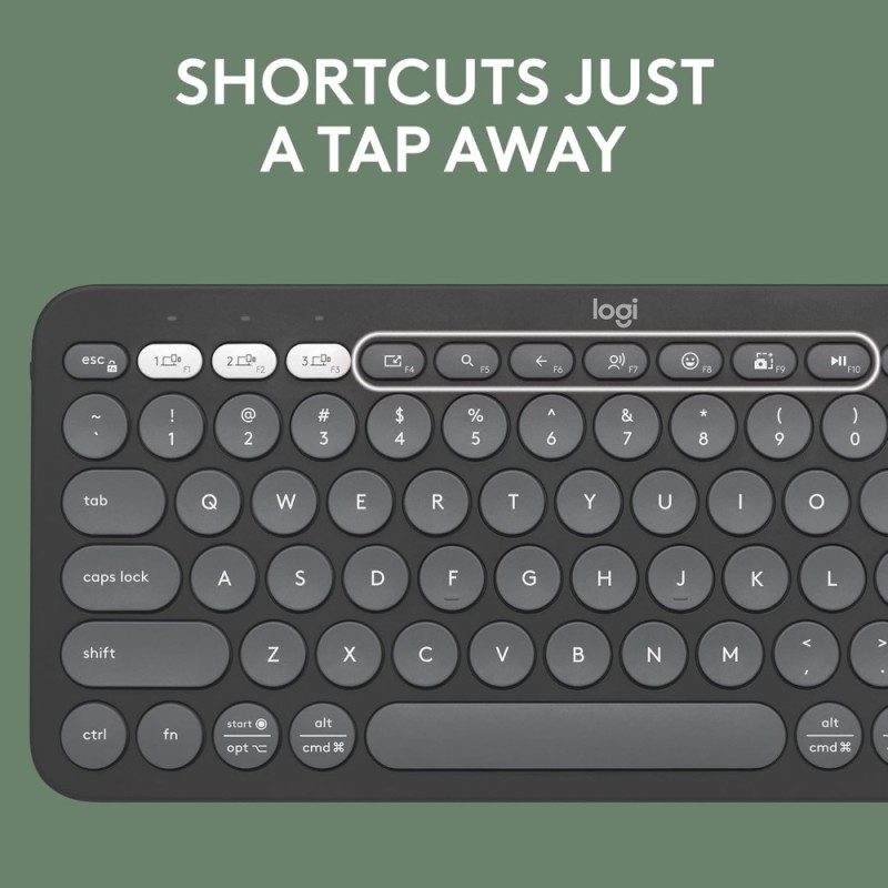 Logitech Wireless Keyboard and Mouse Pebble 2 920-012187 Customisable Bluetooth Graphite