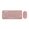 Logitech Wireless Keyboard and Mouse Pebble 2 Combo, Bluetooth, Portable, Tonal Rose