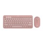 Logitech Wireless Keyboard and Mouse Pebble 2 Combo, Bluetooth, Portable, Tonal Rose
