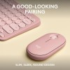Logitech Wireless Keyboard and Mouse Pebble 2 Combo, Bluetooth, Portable, Tonal Rose