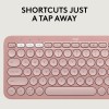 Logitech Wireless Keyboard and Mouse Pebble 2 Combo, Bluetooth, Portable, Tonal Rose
