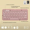 Logitech Wireless Keyboard Pebble Keys 2 K380s Multi-Device Bluetooth Slim Portable Tonal Rose