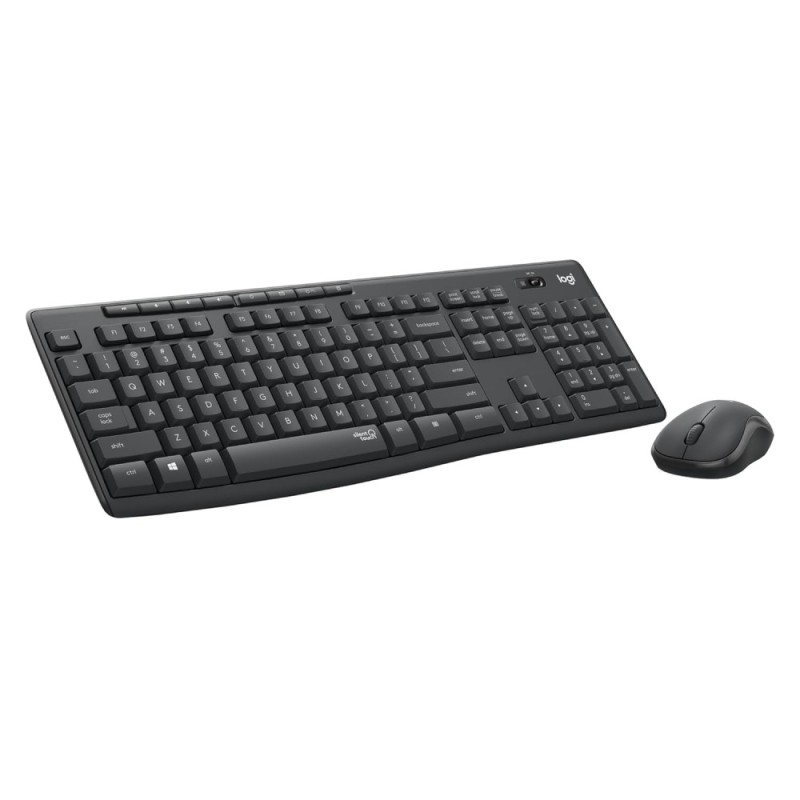 Logitech Wireless Mouse & Keyboard MK295 SilentTouch Technology Graphite