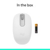 Logitech Wireless Mouse M196 Bluetooth Compact Design White