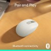 Logitech Wireless Mouse M196 Bluetooth Compact Design White