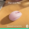 Logitech Wireless Mouse M196 Bluetooth Portable Optical Rose