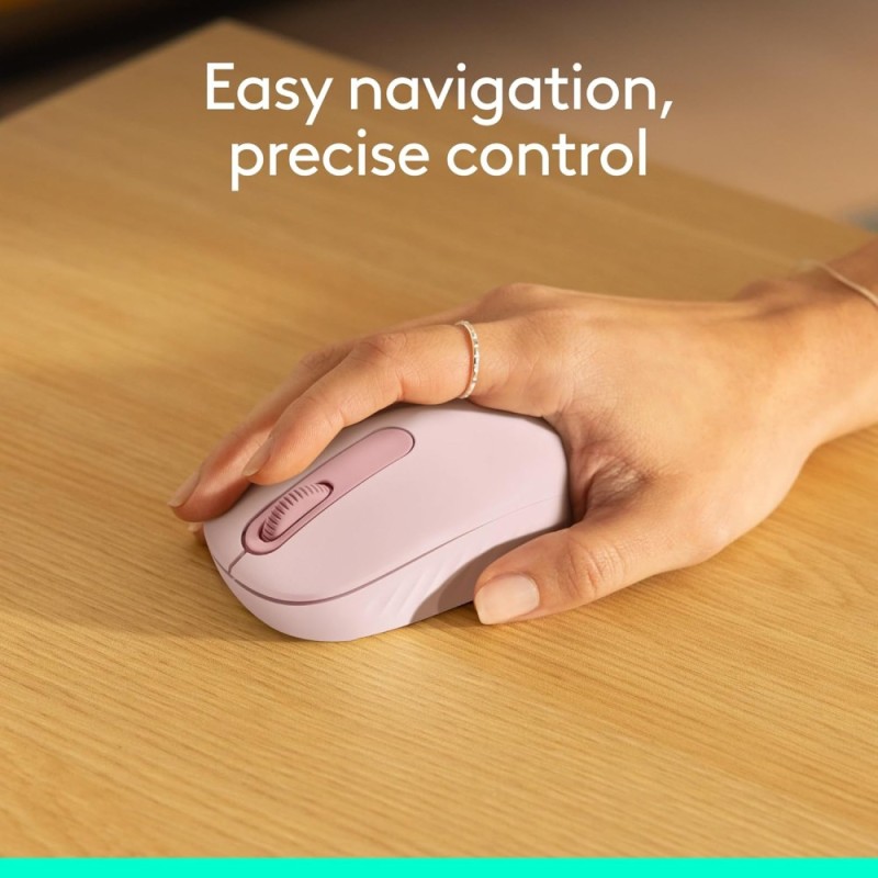 Logitech Wireless Mouse M196 Bluetooth Portable Optical Rose