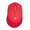 Logitech Wireless Mouse M331 Silent Plus 1000 DPI Red