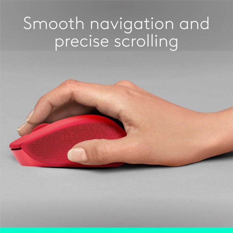 Logitech Wireless Mouse M331 Silent Plus 1000 DPI Red