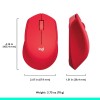 Logitech Wireless Mouse M331 Silent Plus 1000 DPI Red