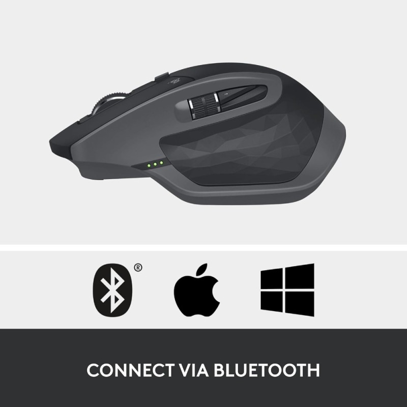Logitech Wireless Mouse MX Master 2S Dark Grey, 4000 DPI, Bluetooth