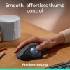 Logitech Wireless Trackball Mouse 45776 Thumb Control, Bluetooth, USB, Black