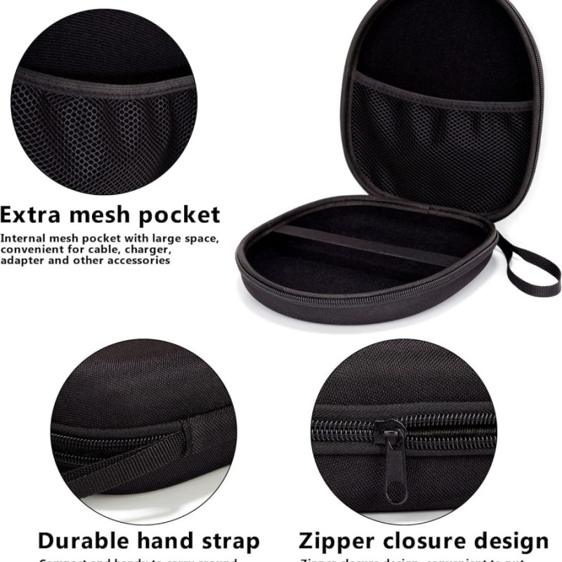 M.G.R.JÂ® Portable Carrying Case Cover for Boat Rockerz 450 Bluetooth On Ear Headphones (Hard | EVA | Black)