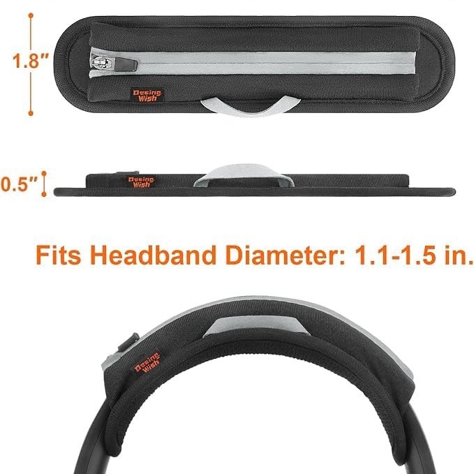 Meyaar Replacement Headphone Headband Cover Leather_Ap-4.S. Wide Compatibility Black
