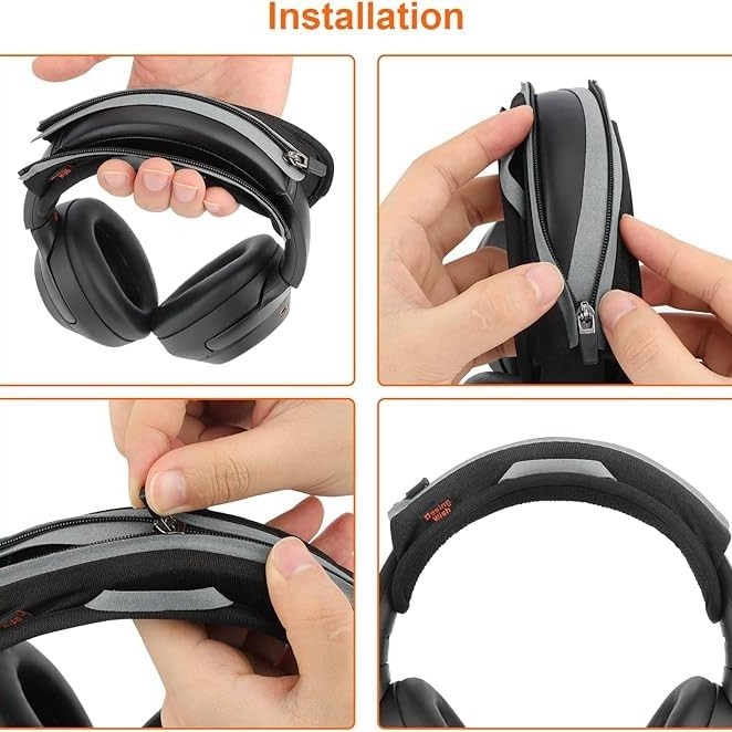 Meyaar Replacement Headphone Headband Cover Leather_Ap-4.S. Wide Compatibility Black