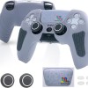 Meyaar Silicone Cover for PS5 Controller, Anti-Slip, Light Grey