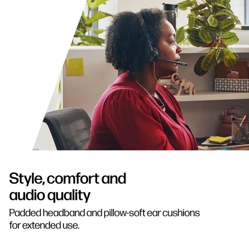 PLT Blackwire 3320 Stereo Headset Noise-Canceling Mic USB-C Black