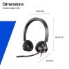 PLT Blackwire 3320 Stereo Headset Noise-Canceling Mic USB-C Black