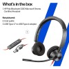 PLT Blackwire 3320 Stereo Headset Noise-Canceling Mic USB-C Black