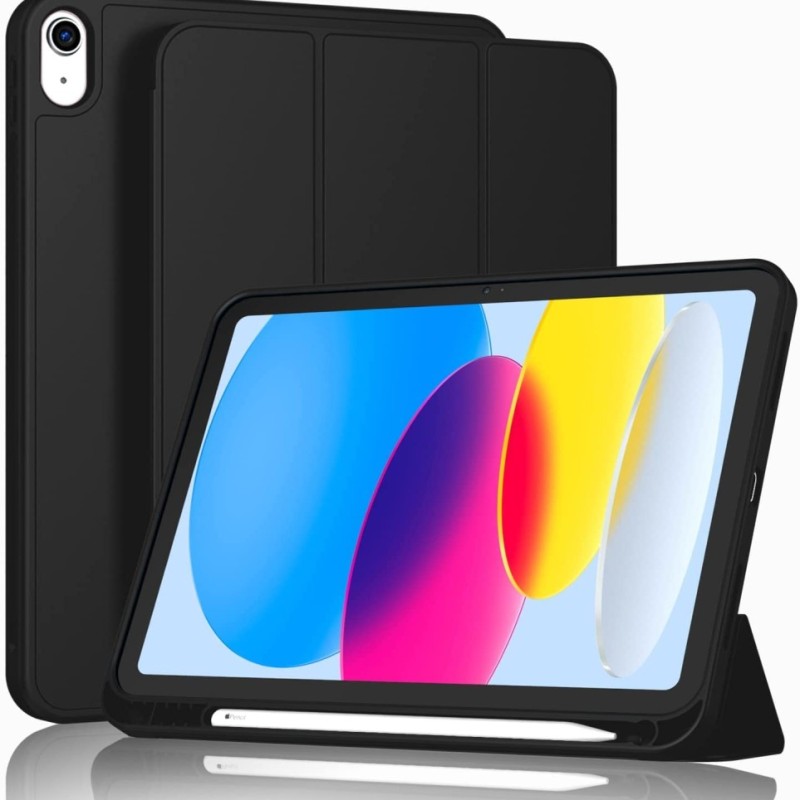 PLUGTECH Case for Samsung Tab S10 Lite 10.9 inch Black - Pencil Holder, Auto Sleep/Wake, Slim Fit