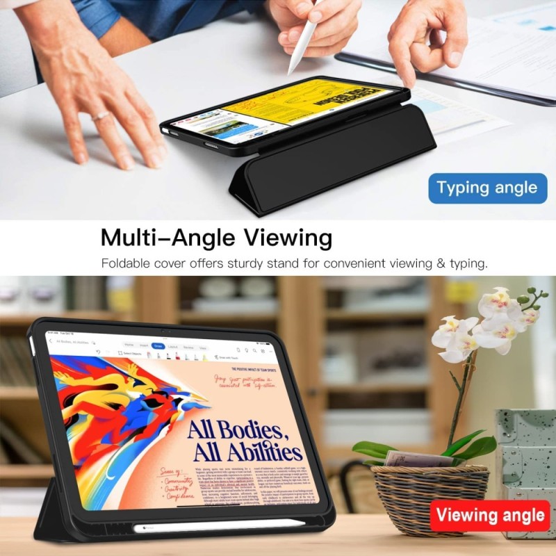 PLUGTECH Case for Samsung Tab S10 Lite 10.9 inch Black - Pencil Holder, Auto Sleep/Wake, Slim Fit