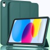 PLUGTECH Soft Flexible Trifold Flip Case for Samsung Galaxy Tab S10 Lite 10.9"/Tab S9 FE 10.9"/Tab S9 11"/Tab S10 FE 10.9" Green