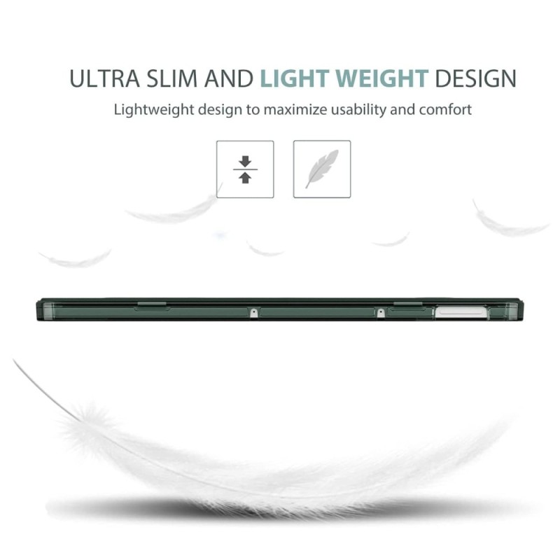 PLUGTECH Soft Flexible Trifold Flip Case for Samsung Galaxy Tab S10 Lite 10.9"/Tab S9 FE 10.9"/Tab S9 11"/Tab S10 FE 10.9" Green