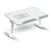 Portronics Aluminium My Buddy Plus Laptop Table POR-704 Adjustable Angle, Built-in USB Cooling Fan, Grey