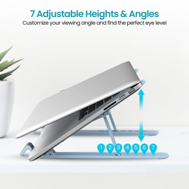 Portronics My Buddy K Lite Laptop Stand Adjustable Heights Blue