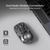 Portronics Wireless Bluetooth Mouse POR-3098 Dual Connectivity, Rechargeable Battery, Adjustable DPI, Grey